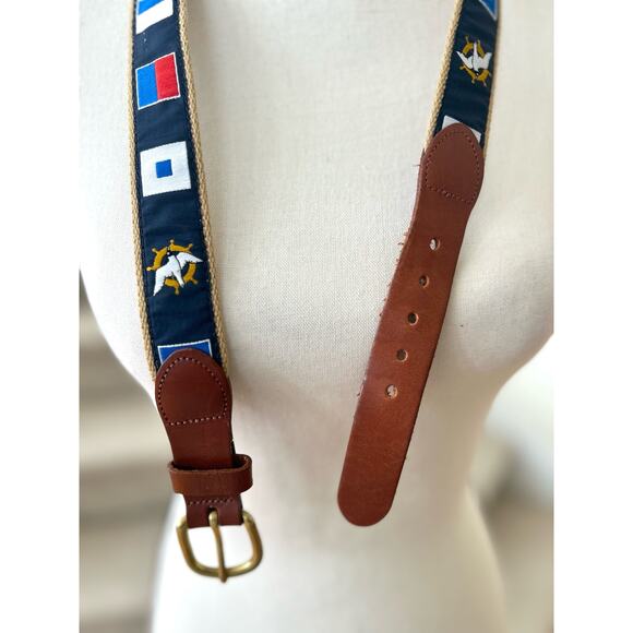 Leather Man Ltd Sailing Naval Flag Fabric & Leather Belt (32) - Picture 3 of 6